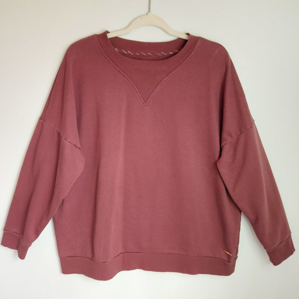 Marc New York Performance Size 1X Maroon Crewneck Sweatshirt Long Sleeve